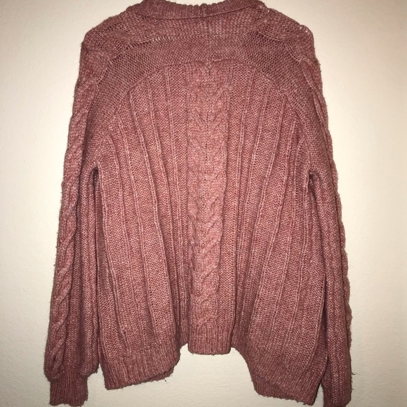 Madewell Bubble-Sleeve Cableknit Cardigan Sweater - Picture 8 of 8